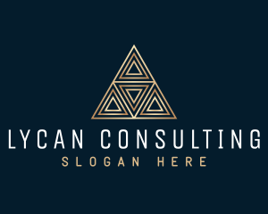 Luxury Triangle Pyramid logo design