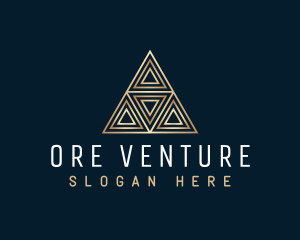 Luxury Triangle Pyramid logo design