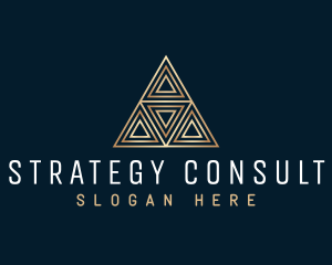 Luxury Triangle Pyramid logo design