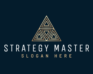 Luxury Triangle Pyramid logo design