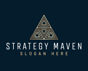 Luxury Triangle Pyramid logo design