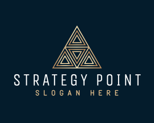 Luxury Triangle Pyramid logo design