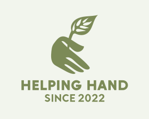 Plant Sprout Hand  logo design