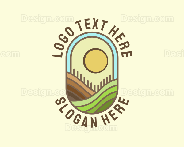 Farm Field Landscape Logo