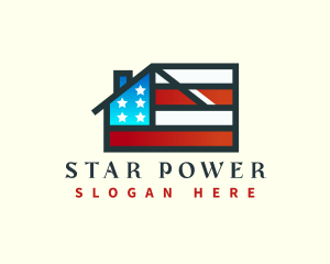 American Flag Real Estate logo design