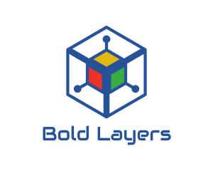 Generic Colorful Cyber Cube logo design