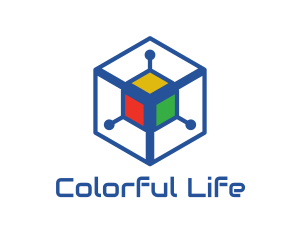 Generic Colorful Cyber Cube logo design