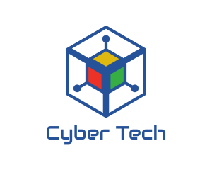 Generic Colorful Cyber Cube logo