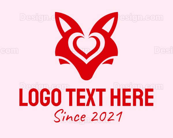 Fox Mask Heart Logo