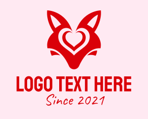 Fox Mask Heart logo