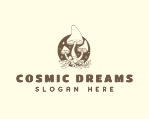Psychedelic Magic Mushroom logo design