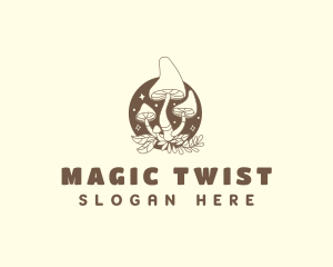 Psychedelic Magic Mushroom logo design