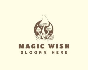 Psychedelic Magic Mushroom logo design