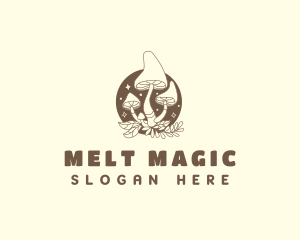 Psychedelic Magic Mushroom logo design