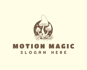 Psychedelic Magic Mushroom logo design