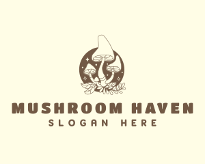 Psychedelic Magic Mushroom logo design