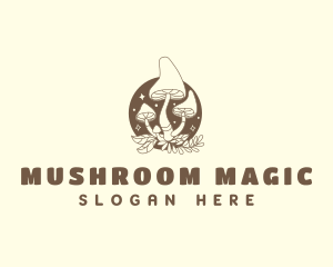 Psychedelic Magic Mushroom logo design