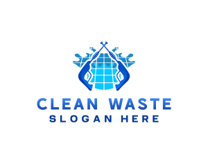 Pressure Wash Cleaning logo design