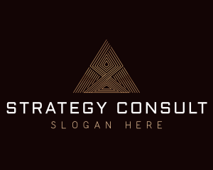 Consulting Triangle Pyramid  logo design