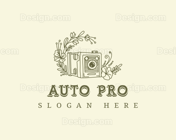 Floral Camera Lens Logo