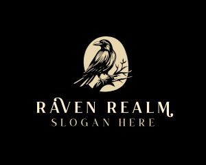 Crow Avian Bird logo