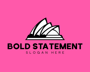 Pink Sydney Opera House logo design