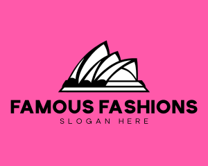 Pink Sydney Opera House logo design