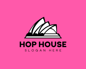 Pink Sydney Opera House logo design