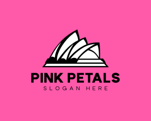 Pink Sydney Opera House logo design