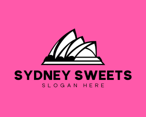 Pink Sydney Opera House logo design