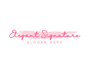 Feminine Watercolor Signature logo design