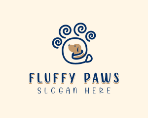 Pet Dog Paw logo design