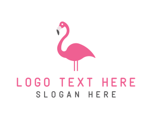 Flamingo Bird Animal logo