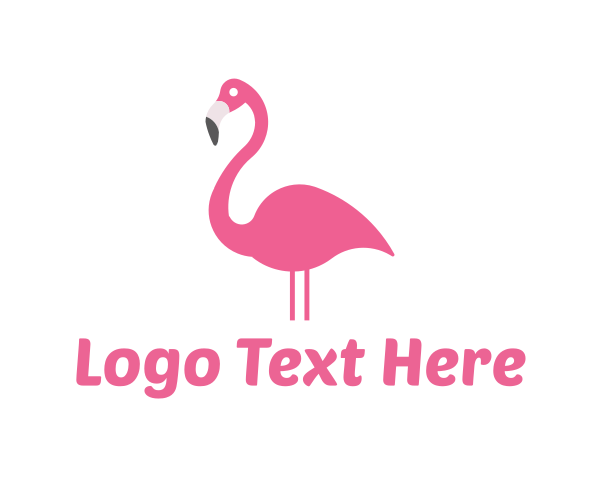 Pink Flamingo logo example 2