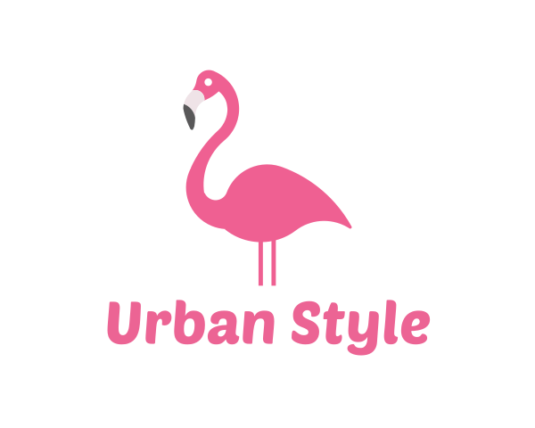 Pink Flamingo logo example 2