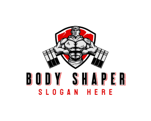 Muscular Weight Lifting logo design