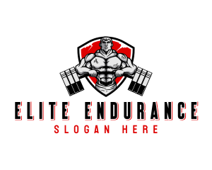 Muscular Weight Lifting logo design