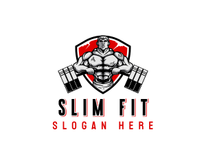 Muscular Weight Lifting logo design