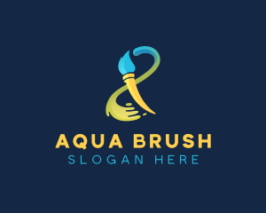 Paint Brush Stroke logo design