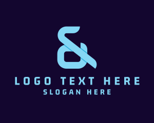 Font - Cyber Tech Ampersand logo design