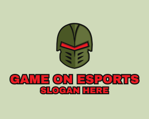Esports Gaming Warrior Helmet logo design