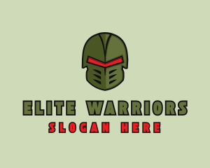 Esports Gaming Warrior Helmet logo design