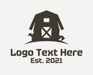 Farm Barn Silhouette  logo