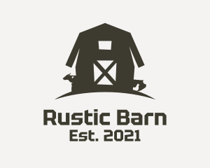 Farm Barn Silhouette  logo