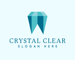 Blue Crystal Tooth logo design