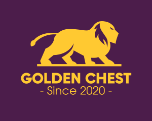 Elegant Golden Lion logo design