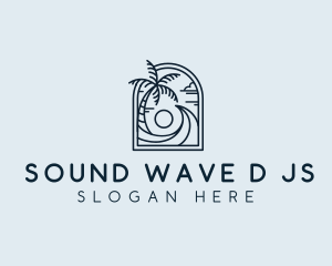 Beach Wave Destination logo design