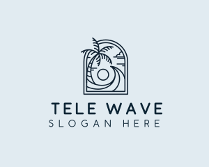 Beach Wave Destination logo design