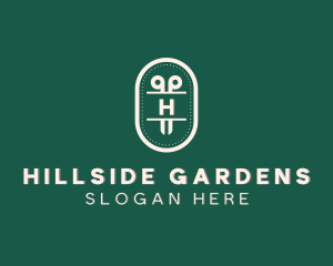 Scissors Gardening Lawn logo design