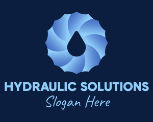 Spiral Water Droplet  logo design